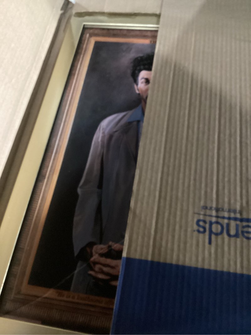 Condition photo showing New/Like New for trends international seinfeld - kramer wall poster, 14.725" x 22.375", gold framed version gold framed version 22.4"l x 14.7"w