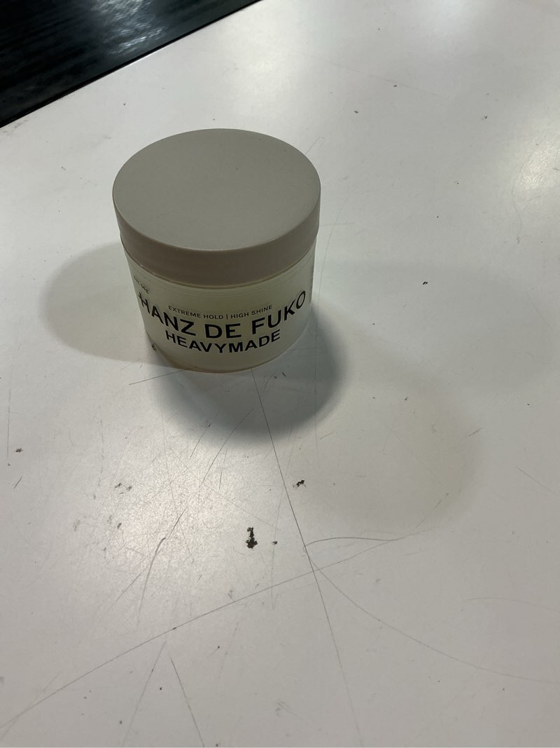 Condition photo showing New/Like New for hanz de fuko heavymade – premium men’s hair styling pomade for an extreme hold, high shine finish – water-based, humidity-resistant styler for achieving various hairstyles – 2 oz, travel size 2 ounce (pack of 1) extreme hold