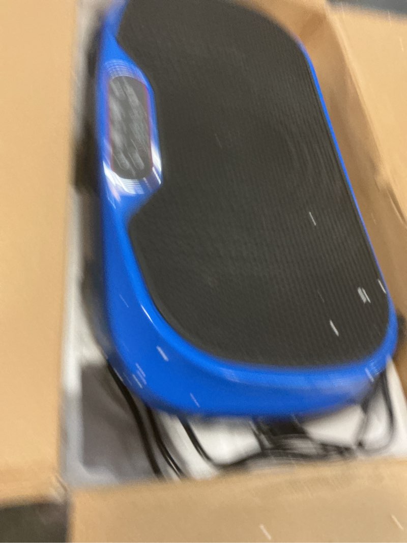 Condition photo showing Good Condition for Lifepro Waver Mini Vibration Plate for Lymphatic Drainage – Whole Body Vibrating Platform Exercise Machine for Muscle Toning & Recovery with Remote & Resistance Bands, Max Load 260 lb Blue