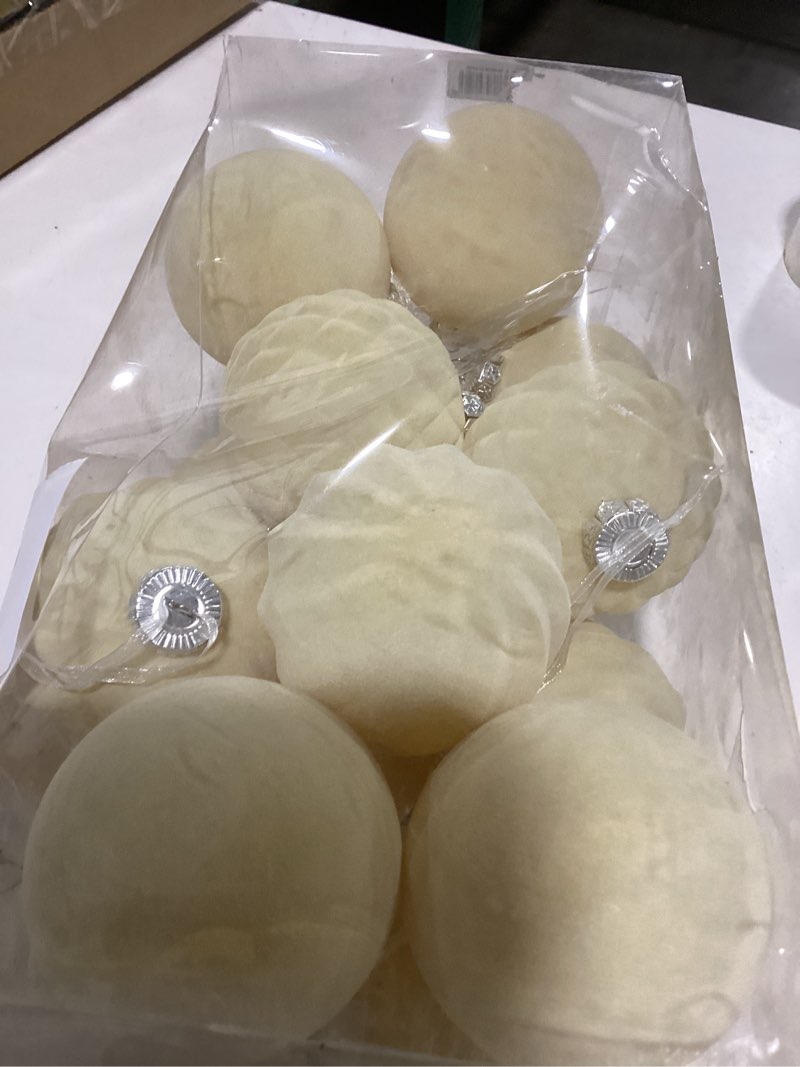 Wironlst Velvet Ornaments for Christmas Tree, 3 Style Flocked Matte Velvet Christmas Ball Ornaments,