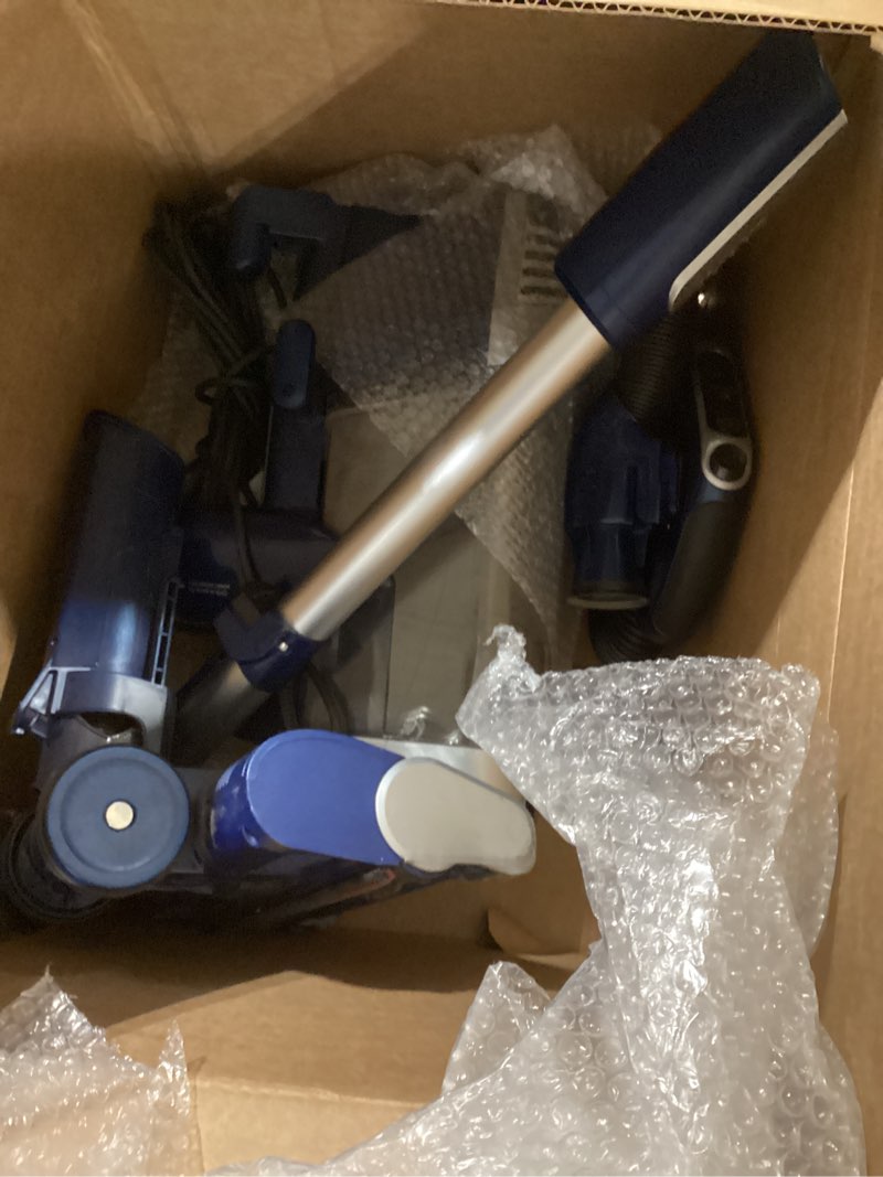 Condition photo showing As Is for Shark Upright Vacuum, Stratos with DuoClean PowerFins, HairPro, Powered Lift-Away, Self-Cleaning Brushroll, & Odor Neutralizer Technology, Navy, AZ3002 DuoClean w/ Odor Neutralizer