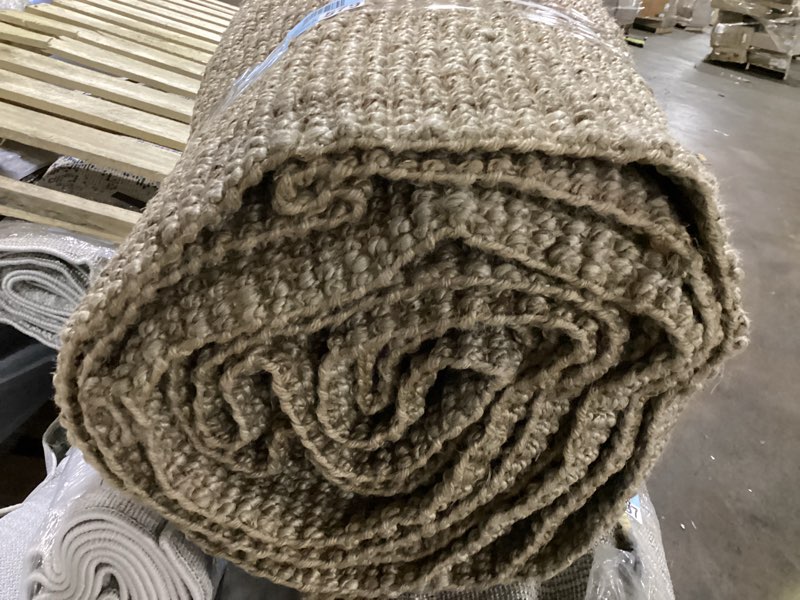 Condition photo showing Good Condition for unknown size. s & l homes jute cotton hand woven natural farmhouse area rug for living room bedroom kitchen hallway entryway- rustic vintage bohemian decor - (2' x 3' natural) natural 2' x 3' (rectangula…