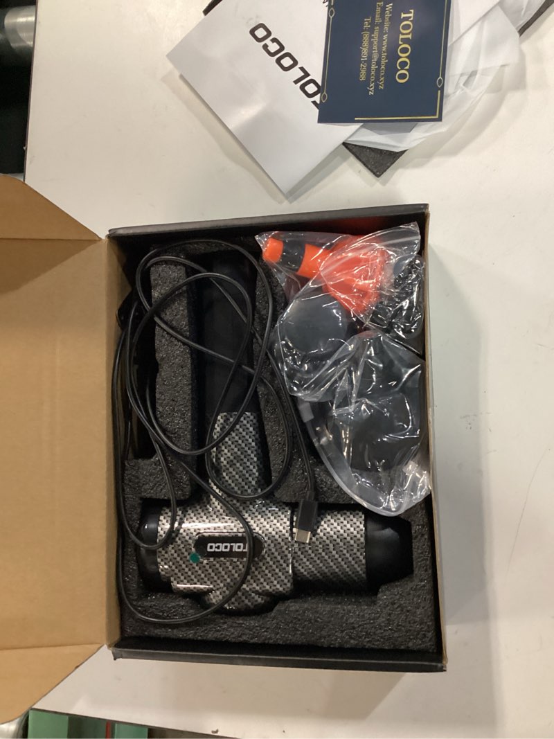 Condition photo showing Good Condition for toloco massage gun, deep tissue back massage for athletes for pain relief, percussion massager with 10 massages heads & silent brushless motor, mothers day gifts, carbon