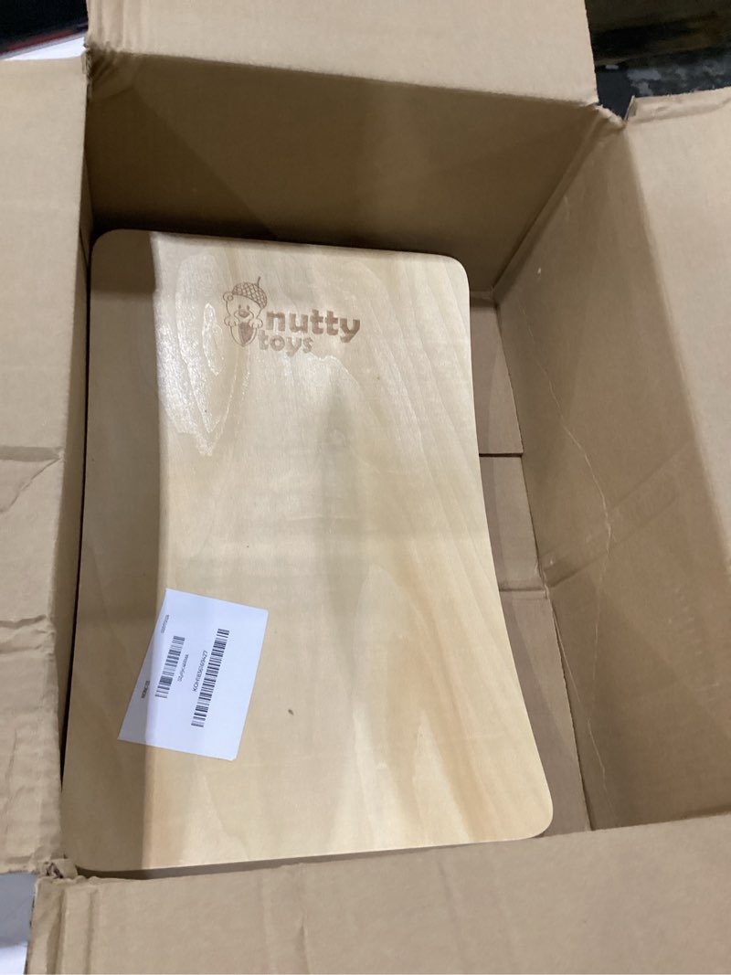 Condition photo showing Good Condition for NUTTY TOYS Montessori Wooden Wobble Board for Kids & Adults -100% Natural Wood Balance Board, Waldorf Toddler Balancing Toy, Unique Boy Girl Open Ended Toy Best Valentines Day & Easter Gifts Idea 2026