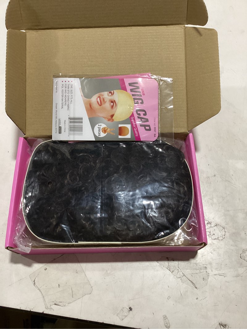 Condition photo showing Good Condition for brown short big spiral curls wigs glueless wig with bangs afro curly wig for black women beginner friendly 4#,4a curls