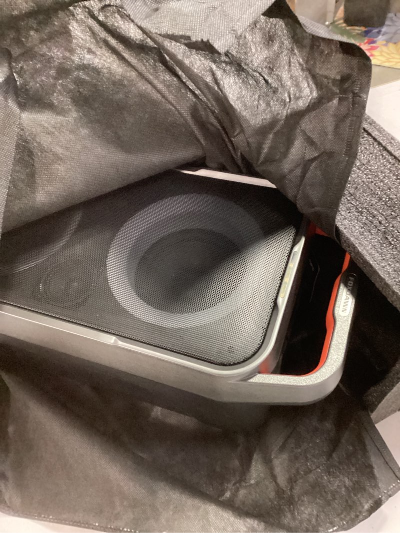 Condition photo showing Good Condition for Portable Bluetooth Speaker: 240W Peak Powerful Loud Sound Deep Bass Wireless Boombox Large Subwoofer 15 Hours Battery Life Fast Charging with Led Light Show for Party Outdoor Camping Backyard Black