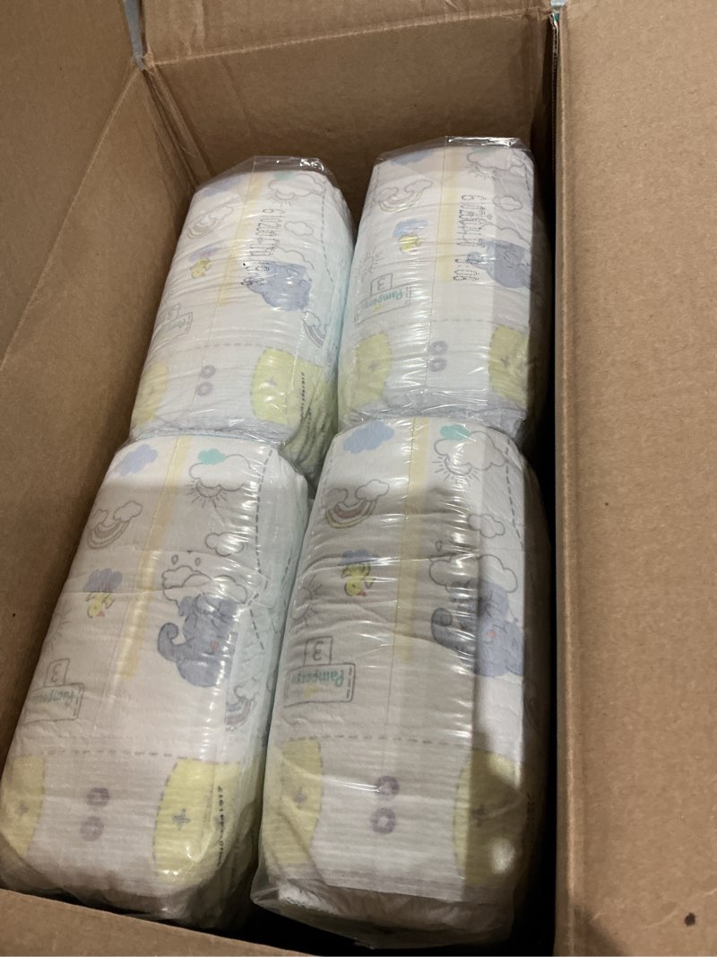 Condition photo showing Good Condition for pampers swaddlers diapers, size 3 (13-26 lbs), 136 count, absorbent, keeps baby dry and comfortable, skin safe disposable baby diaper (packaging may vary) size 3 136