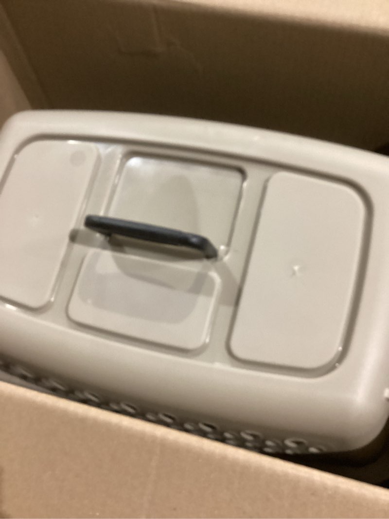 Condition photo showing As Is for Petmate Vari Dog Kennel Portable Carriers & Crates for Smaller Dogs or Puppies and Pets 10 to 20 lbs, Airline-Friendly Plastic Pet Carrier For Home and Travel, 24" Long, Taupe & Black, 24” x 16.7” x 14.5” 24.0"L x 16.7"W x 14.5"H Kennel Only