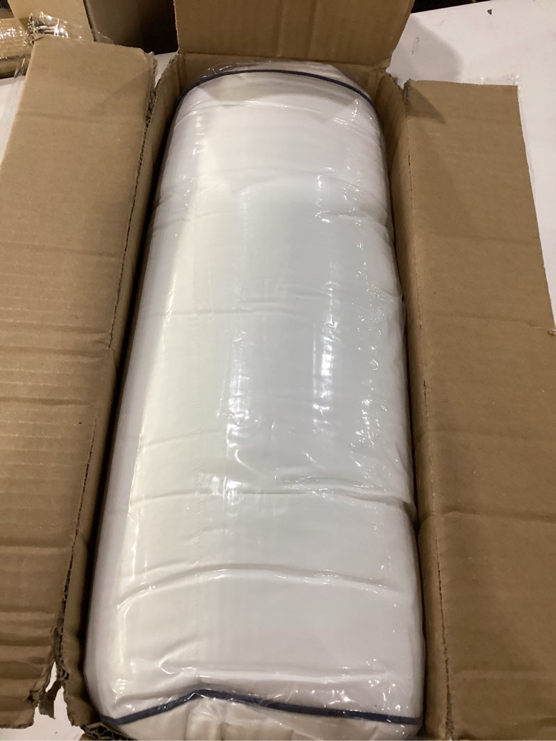Condition photo showing New/Like New for goose down pillows for sleeping cervical neck pain relief soft cotton cover ergonomic multifunctional partition side back stomach sleepers thin flat bed pillow (1, 16.5x26 inch)