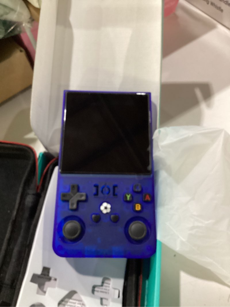 Condition photo showing Good Condition for 2025 New Upgrade R36MAX Retro Handheld Game Console , 4.0 Inch IPS Video Gaming Console with 64GB TF Card Over 20000+ Pre-Installed Retro Games, 4000mAh Battery (Blue)