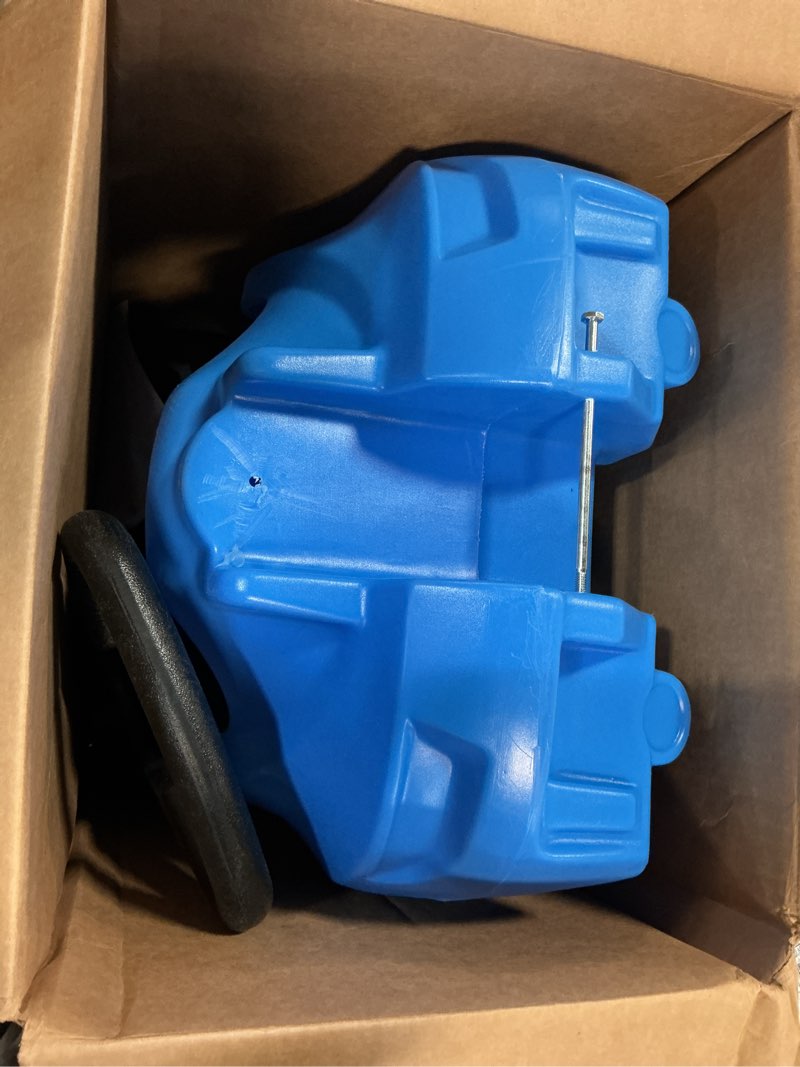 Condition photo showing Good Condition for step2 whisper ride cruiser kids push car, ride on toy, stroller substitute, includes seat belt & horn, made of durable plastic, max weight 50 lbs., for toddlers 1.5-4 years old, blue blue push car