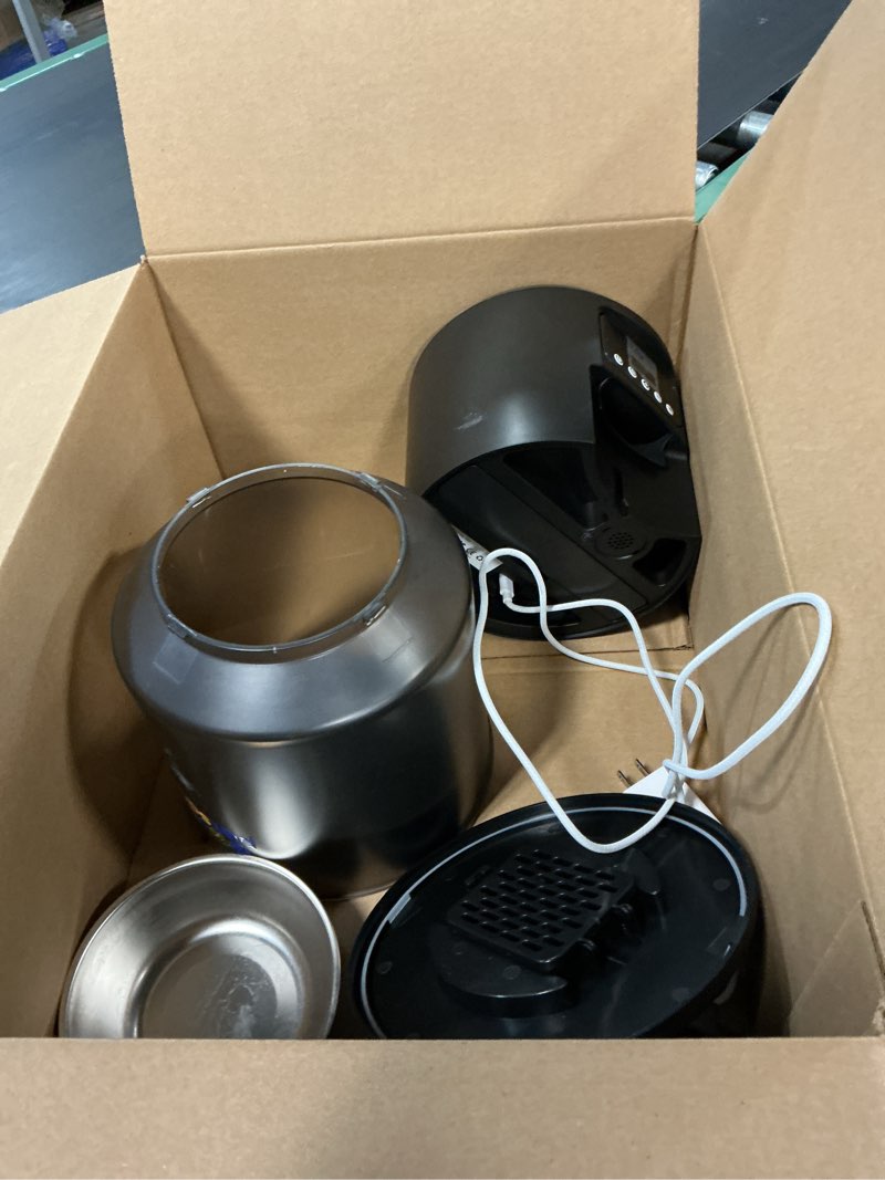 Condition photo showing As Is for automatic cat feeders, 4l timed cat dry food dispenser auto pet feeder for cats and small dogs dual power supply 9 meals programmable 1-15 portion per day with stainless bowl easy clean 4 l black-basic edition