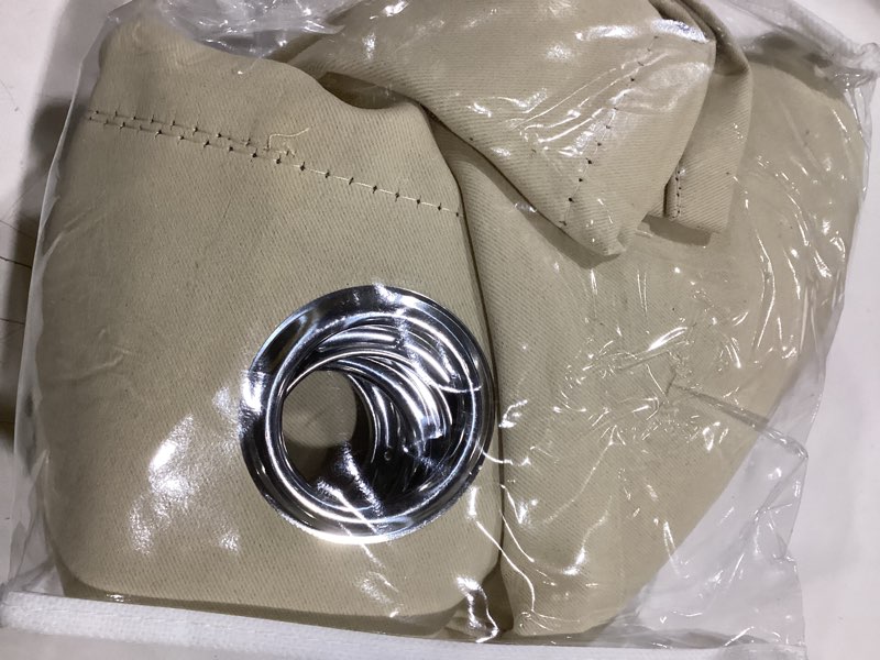 Condition photo showing New/Like New for Farmhouse Shower Curtain with Ruffle Hem Linen Flax Brown Shower Curtains for Bathroom Country Vintage Rustic Natural Fabric, 72" W x 72" L Flax-brown 72"W x 72"L