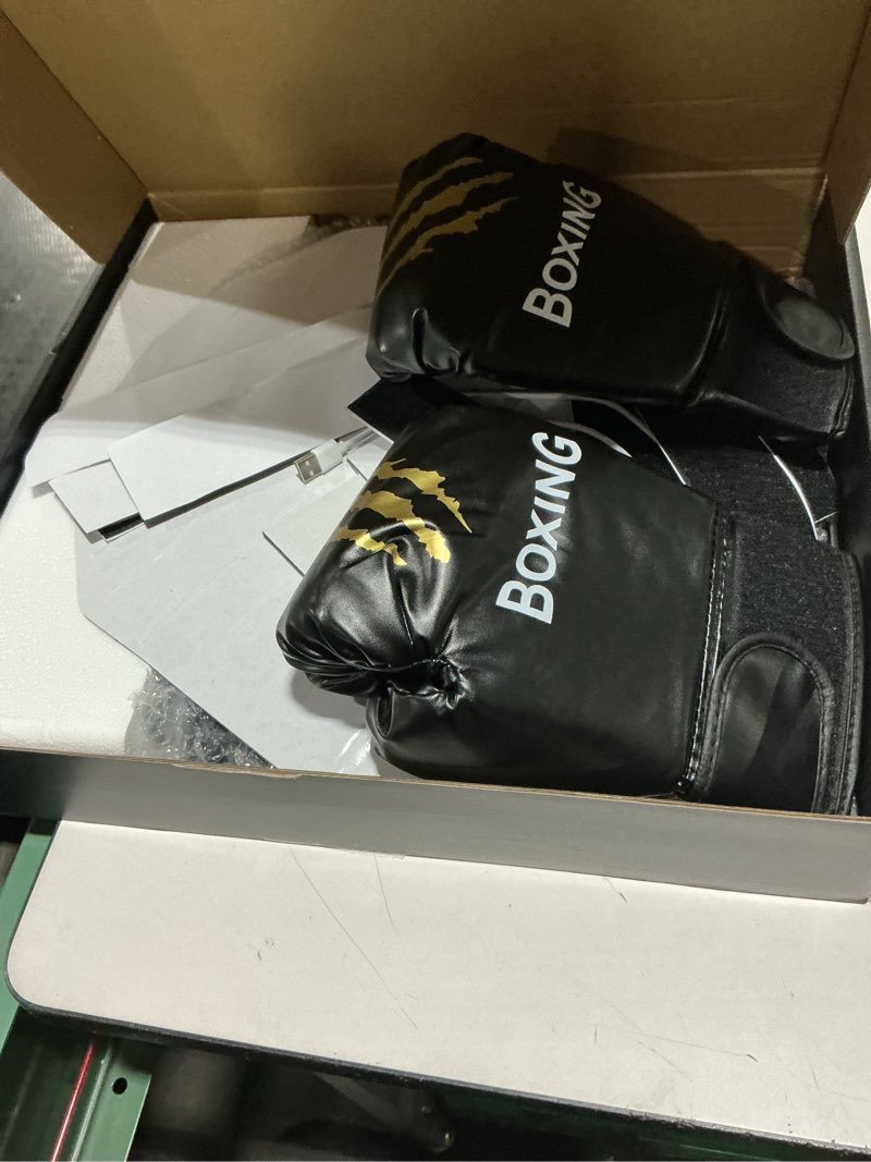 Condition photo showing Good Condition for Music Boxing Machine, Interactive Punching Trainer with Boxing Gloves, Large Size Wall Mounted Electronic Boxing Target for Adult Kids, 9 Modes & 9 Speeds