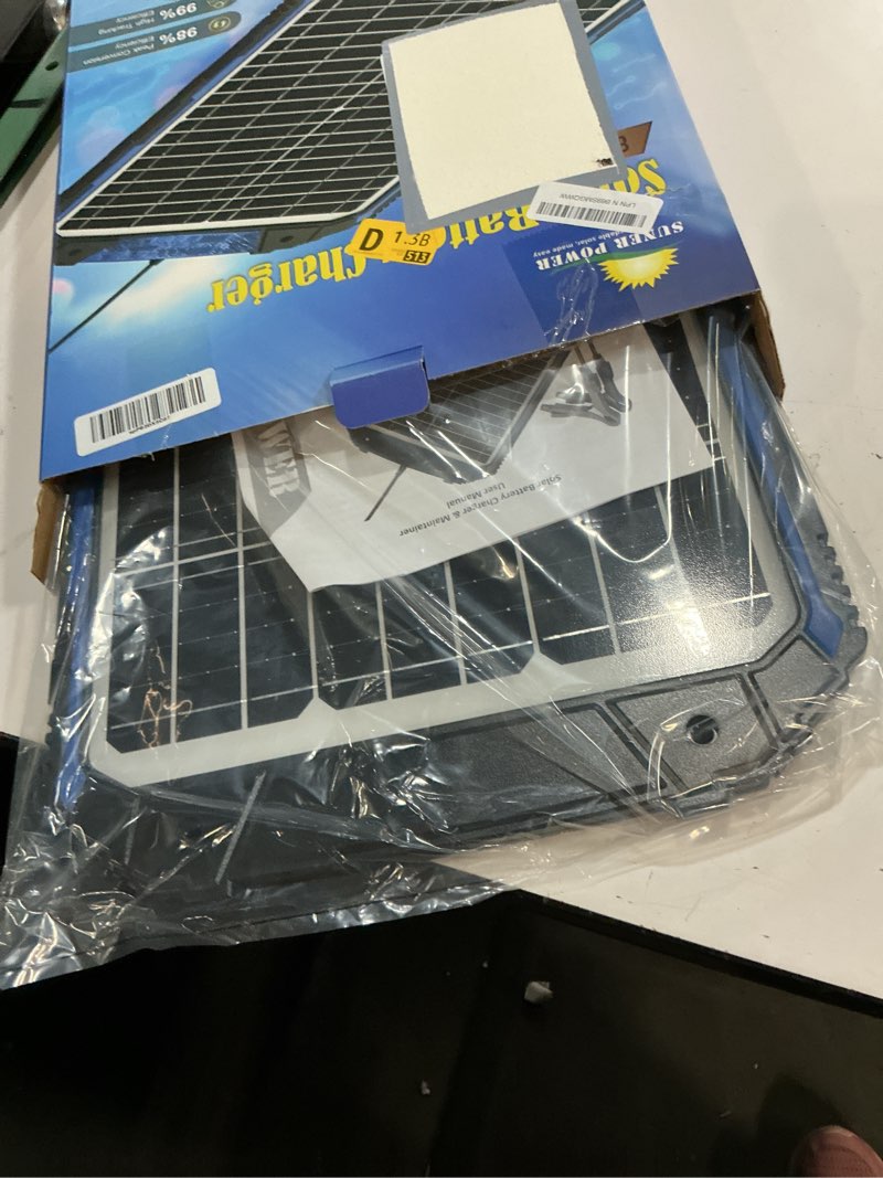 Condition photo showing Good Condition for suner power 25w 12v solar battery trickle charger & maintainer pro, built-in intelligent mppt controller, waterproof 12 volt 25 watt solar panel charging kits for car marine rv trailer boat automotive