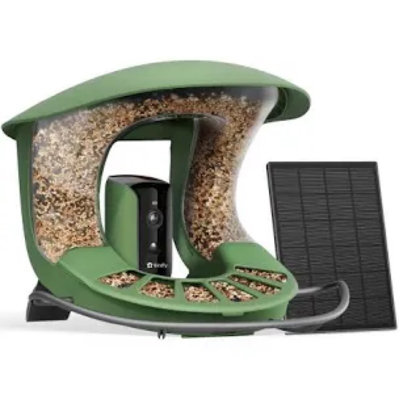 birdfy 2 smart bird feeder with camera,solar-powered, wireless installation, auto-capture bird video