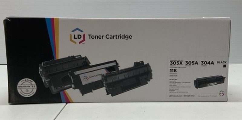 black ld toner cartridge hp 305x, hp 305a, hp 304a, canon 118 new(pack of 2)