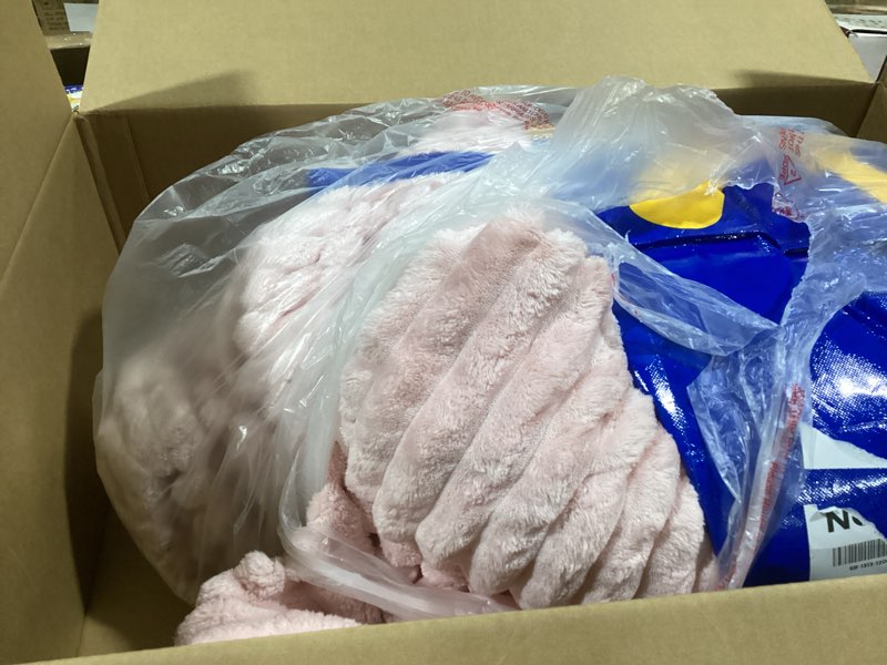 Condition photo showing As Is for BEDELITE Fleece King Comforter Set -Super Soft & Warm Fluffy Pink Bedding, Luxury Fuzzy Heavy Bed Set for Winter with 2 Pillow Cases Pink King