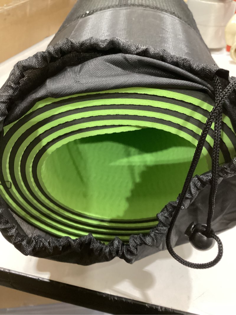 Condition photo showing Good Condition for robust extra thick yoga mat 1/4 & 1/3 & 2/5 inch - non slip exercise mat with alignment lines, carrying strap, tpe eco-friendly material for knee support, sweat-proof 72" x 24" for women & men green 72*24*0.25 inch
