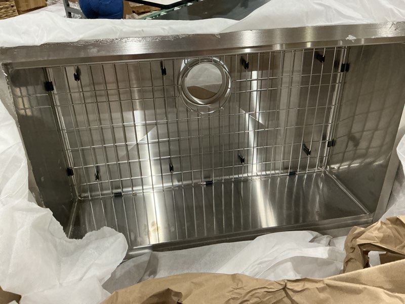 Condition photo showing As Is for sink protectors for kitchen sink 27 1/2 x 13 1/2?sink rack for bottom of sink?stainless steel protective grid?sink rack for bottom of sink,kitchen sink grid,sink protector,sink bottom grid