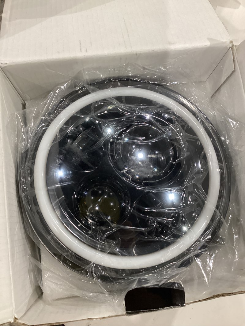 Condition photo showing Good Condition for uni-shine black 2pcs 7 inch led headlight round dot approved h6024 led headlight drl turn signal compatible with jeep wrangler jk tj cj & miata & chevy s3 & hummer h1 h2