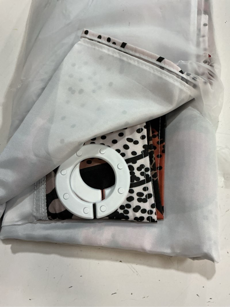 Condition photo showing Good Condition for no hook shower curtain with snap in liner set boho gorgeous blooming flower bath curtain double layers waterproof washable fabric with see through mesh top window for bathroom hotel 71x83 inch