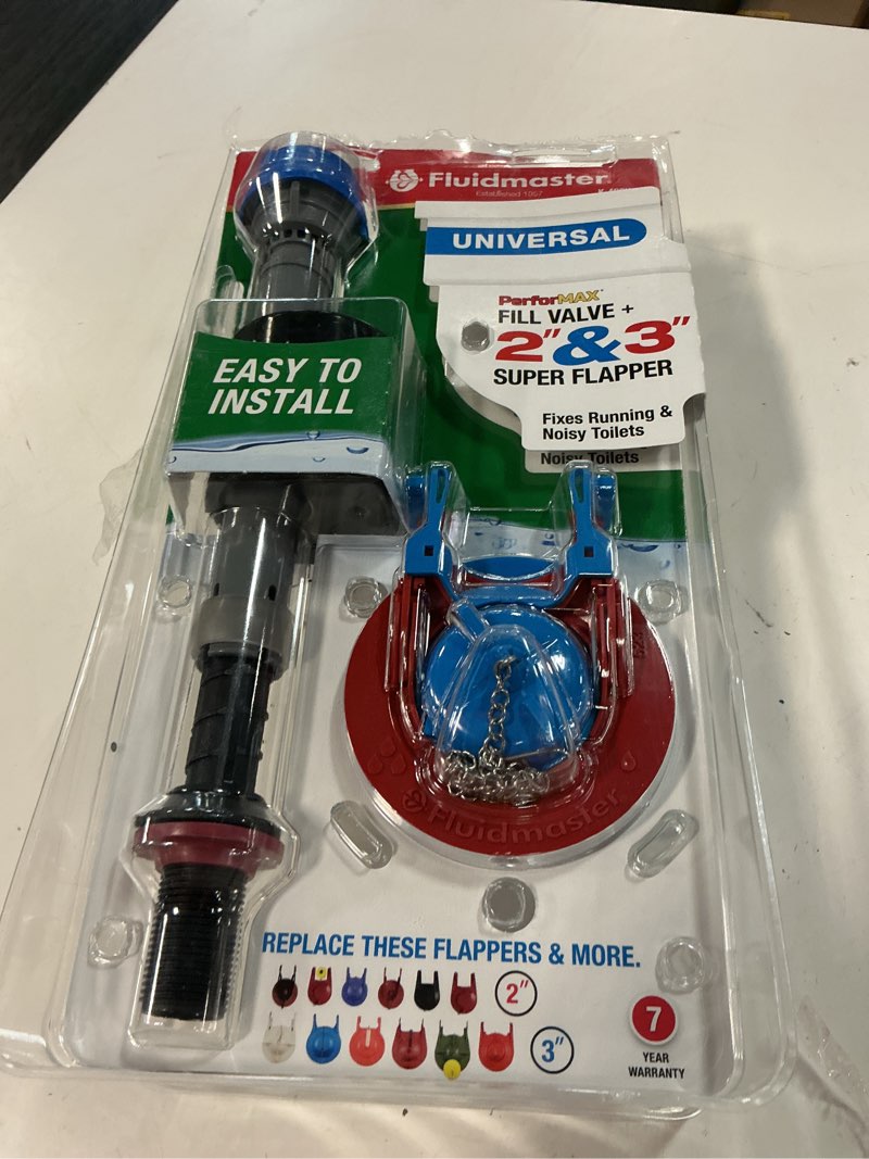 Condition photo showing Good Condition for fluidmaster performax fill valve and flapper kit multicolored plastic/rubber for universal