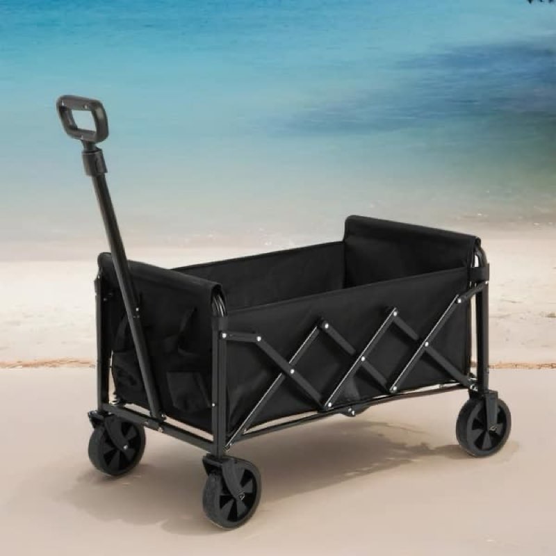 Lightweight Heavy Duty Folding Beach Wagon with Wheels, Large Capacity