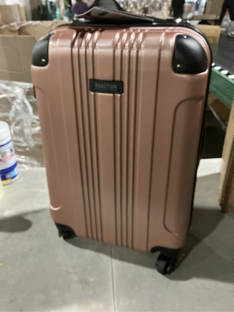 Condition photo showing Good Condition for kenneth cole reaction out of bounds lightweight hardshell 4-wheel spinner luggage, rose gold, 20-inch carry on
