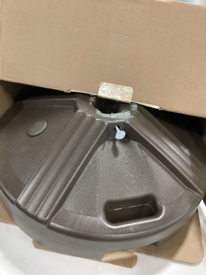 Condition photo showing Good Condition for US Weight Durable Fillable Umbrella Base for Patio Table - 50 Pound Capacity Heavy Duty Adjustable Stand for Outdoor Umbrellas - Made in The USA Bronze