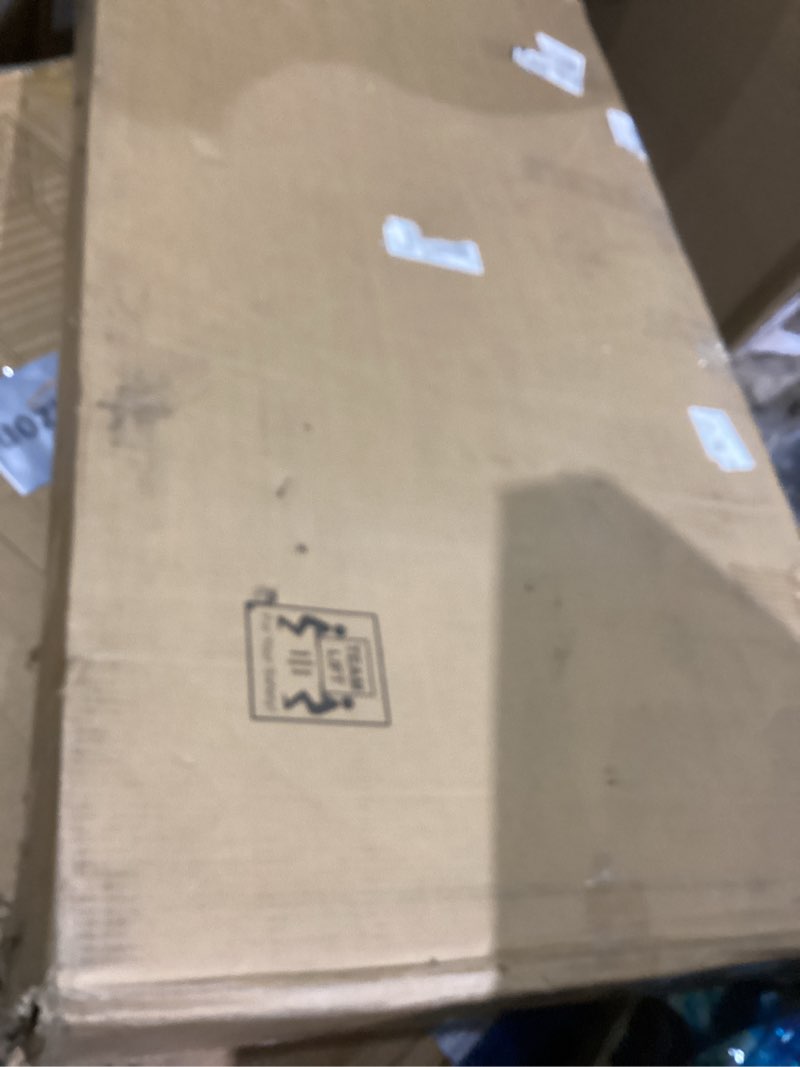 Condition photo showing As Is for 47-Inch Rectangle Coffee Table, Wood Rectangular Center Tables, Farmhouse Low Cocktail Tea Table for Living Room, Thick Base/Easy Assembly, Natural