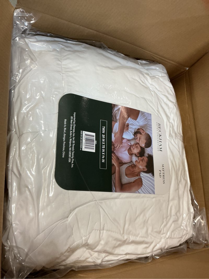 Condition photo showing Good Condition for Beckham Hotel Collection Twin Size Hybrid Mattress Pad (Extra Padded) & Protector - Waterproof Quilted Pillow Top Mattress Cover - Thick, Plush, Fitted Mattress Topper for Bed