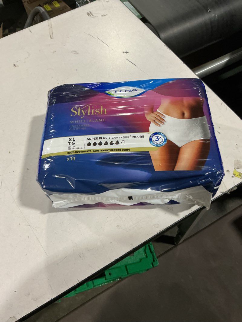 Condition photo showing New/Like New for tena incontinence underwear for women  super plus  xl  14 ct
