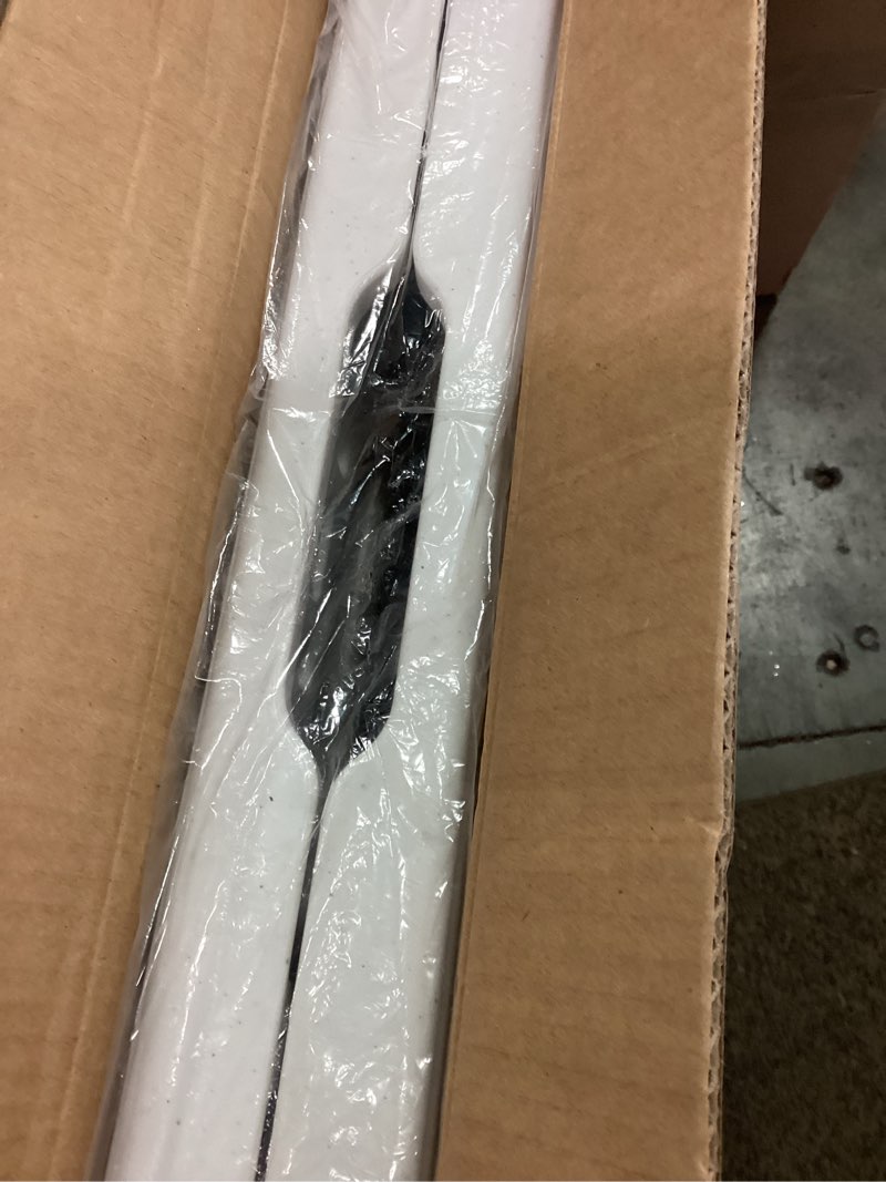 Condition photo showing Good Condition for Folding Table 4 Foot Portable Heavy Duty Plastic Fold-in-Half Utility Table Small Indoor Outdoor Adjustable Height Folding with Carrying Handle, Camping and Party,White White 4FT