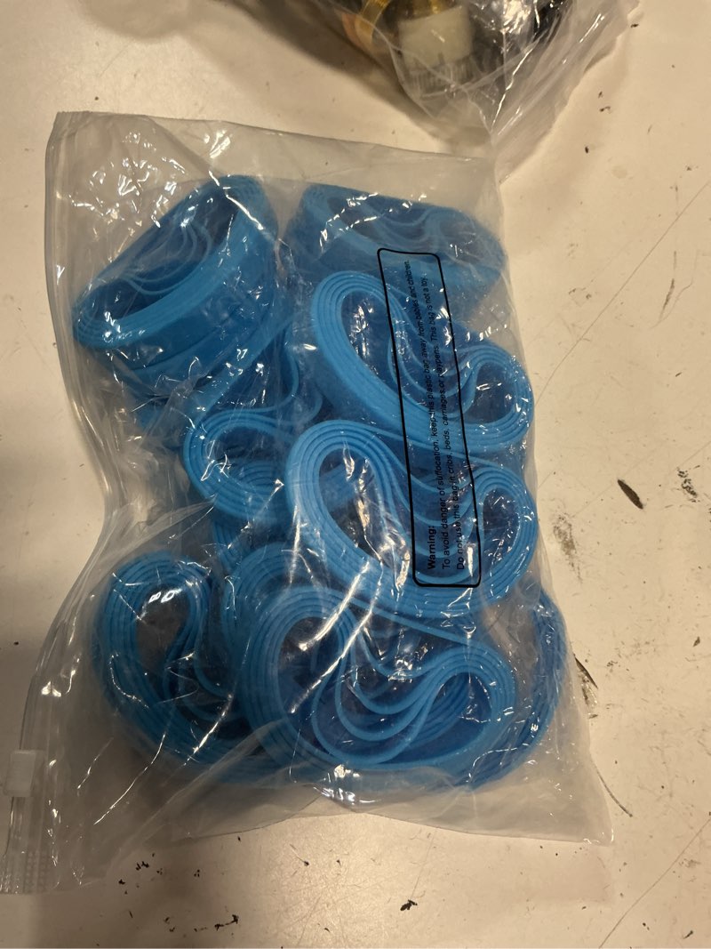 Condition photo showing Good Condition for huquary 100 pcs solid color rubber wristbands rubber bracelets silicone wristbands sports bracelets bulk adult wrist bands for event women men party decorations(sky blue)