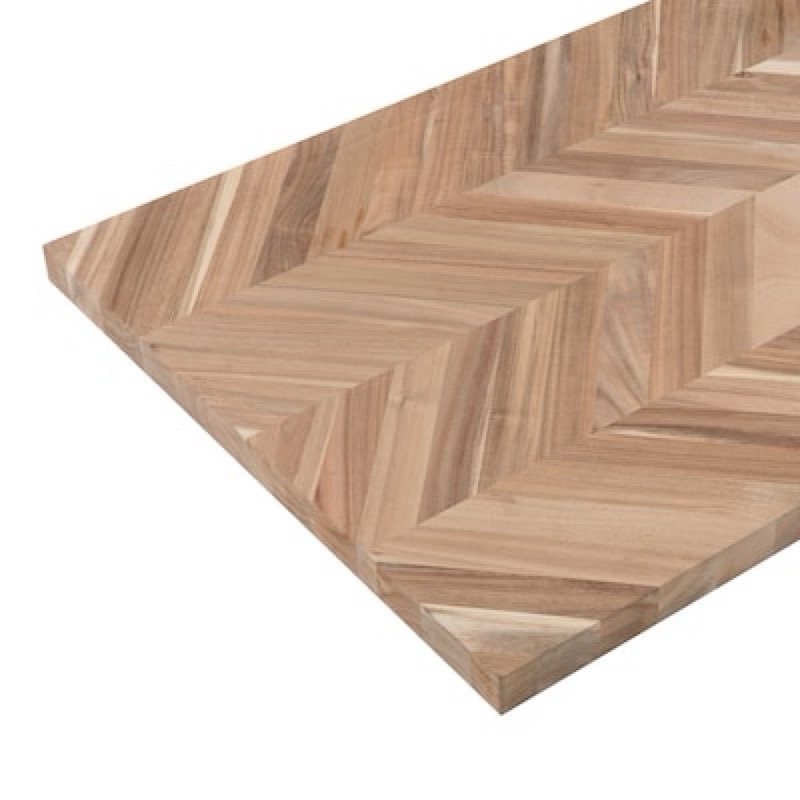 allen + roth natural grain 8-ft x 25-in x 1.5-in chevron acacia wood butcher block countertop