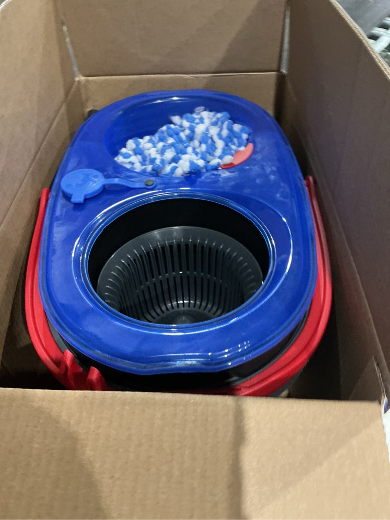 Condition photo showing As Is for o-cedar rinseclean spin mop with bucket