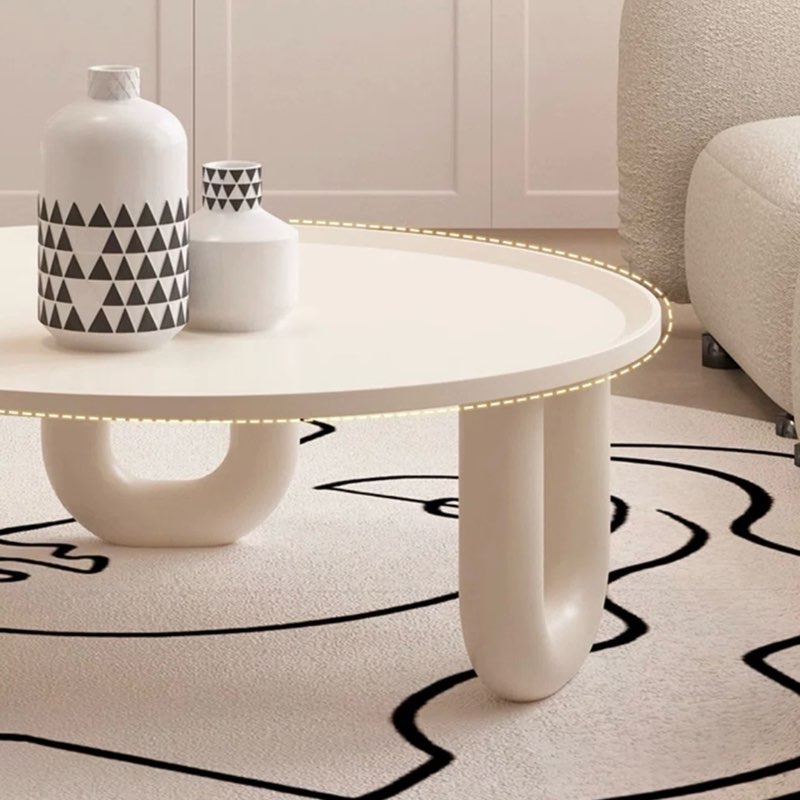Cream style retro simple coffee table