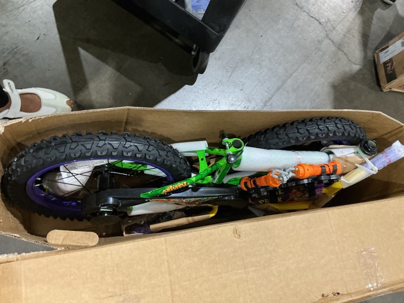 Condition photo showing As Is for dynacraft teenage mutant ninja turtles boys 16" bmx bike, for kids ages 5-7 years