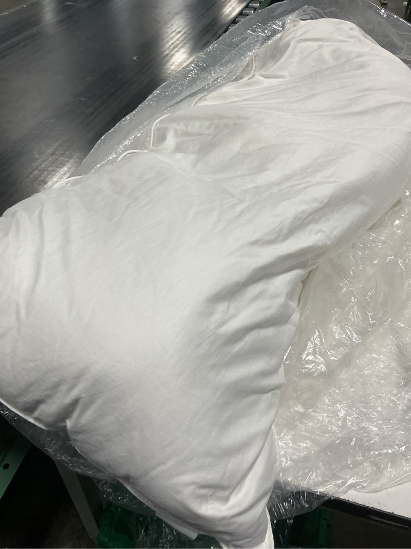 Condition photo showing As Is for luxe goose down pillow, king, soft