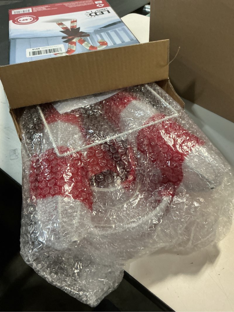 Condition photo showing Good Condition for JOIEDOMI Lighted Candy Cane Christmas Decorations Outdoor, 50 Pre-Lit LED Warm White Candy Canes Lights for Christmas Yard Decor, Light Up Xmas Lawn Ornaments with Metal Stakes for Outside Porch