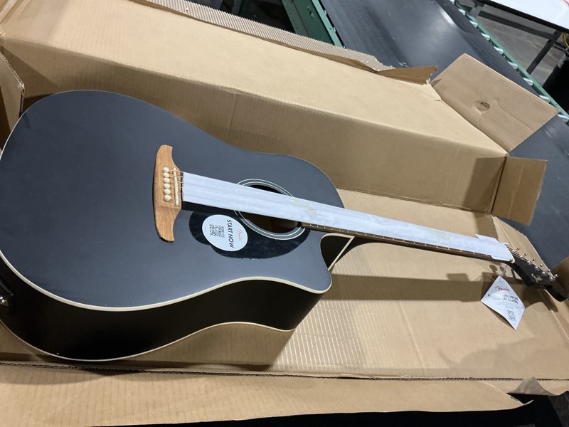 Condition photo showing Good Condition for (Similar to stock photo) Donner Black Acoustic Guitar for Beginners, Adult, Teens, Starter Kits - Full Size 41'' Steel-String Acustica Guitarra Bundle Set with Free Online Lesson, Gig Bag, Strap, Tuner, Cutaway, DAG-1CB Cutaway Black