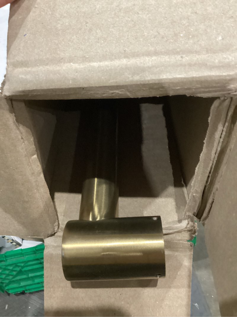 Condition photo showing As Is for moen align brushed gold bathroom safety 42-inch modern shower grab bar for handicapped or elderly, yg0424bg
