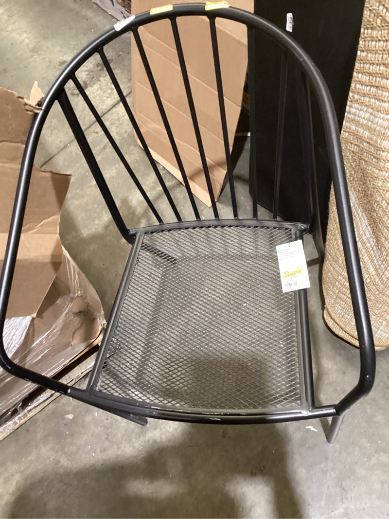 Condition photo showing Good Condition for wire back outdoor patio dining stacking chair black - room essentials™