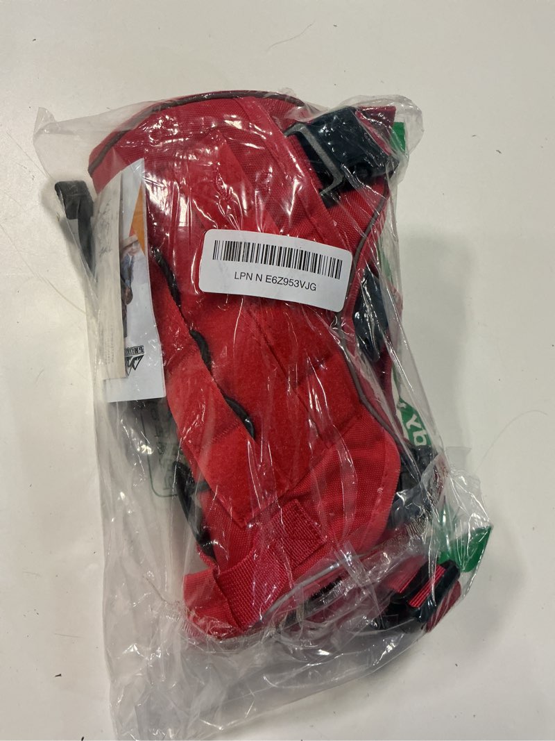 Condition photo showing Good Condition for heavy-duty tactical dog harness for large dogs, no pull adjustable reflective pet vest with molle system, k9 military-grade control for service training, outdoor & 10+ breeds, red, large l: neck: 21-25'', chest: 27-32'' red