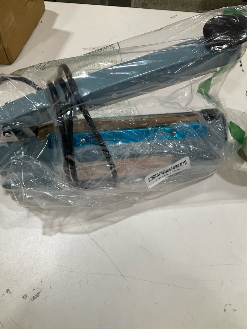 Condition photo showing Good Condition for metronic impulse sealer 8 inch, manual heat sealer machine for plastic bags, shrink wrap bag sealers heavy duty sealing machine with repair kit (blue) blue 8 inch