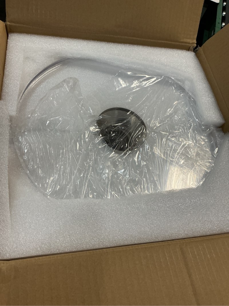 Condition photo showing New/Like New for acrylic end table,acrylic side table,modern nightstand with clear small round top and solid post for living room,bedroom and lobby 13.5x13.5x19.5 high inches