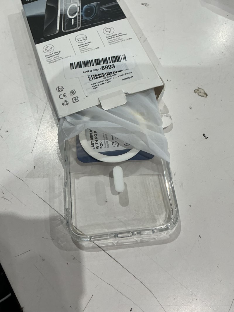 Condition photo showing Good Condition for esr for iphone 16 pro max case, compatible with magsafe, shockproof military-grade protection, magnetic phone case for iphone 16 pro max, classic hybrid case (halolock), clear clear iphone 16 pro max
