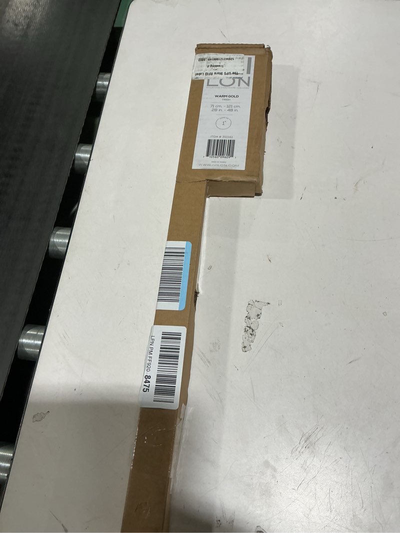 Condition photo showing Good Condition for Ivilon Drapery Window Curtain Rod - End Cap Style Design 1 Inch Pole. 28 to 48 Inch Color Warm Gold 28 to 48 in.