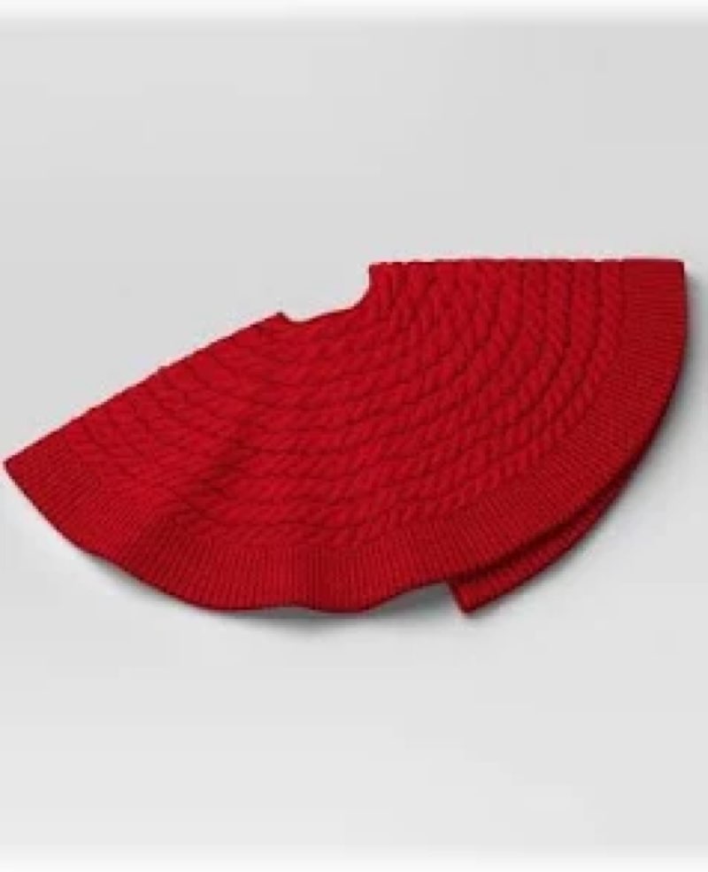 Holiday Living 48" Centric Cable Knit Tree Skirt - Wondershop